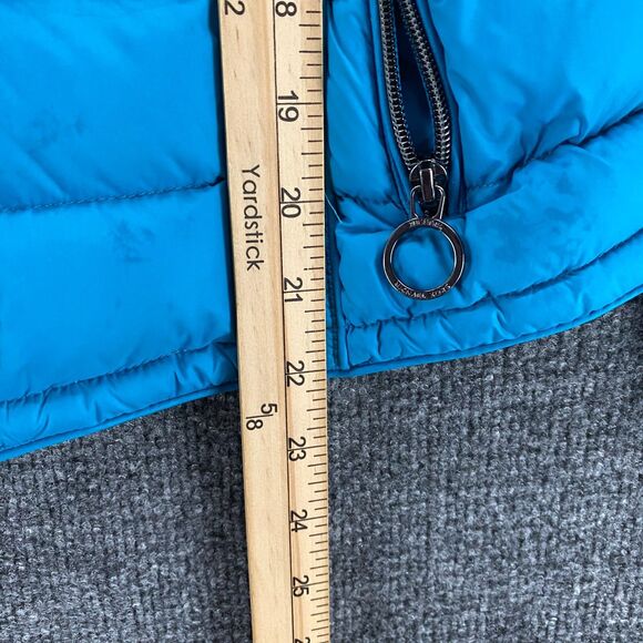 Michael Kors Jacket Womens S Blue Puffer Full Zip Light Down Outdoor Packable - Picture 8 of 9